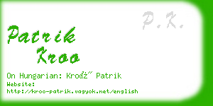 patrik kroo business card